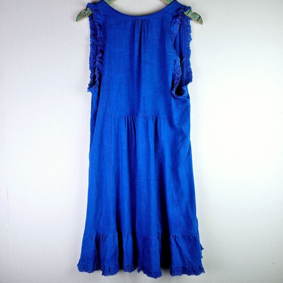 Umgee Red, White & Boujee Dress, Sleeveless, V-Neck, Sz M - Picture 8 of 12